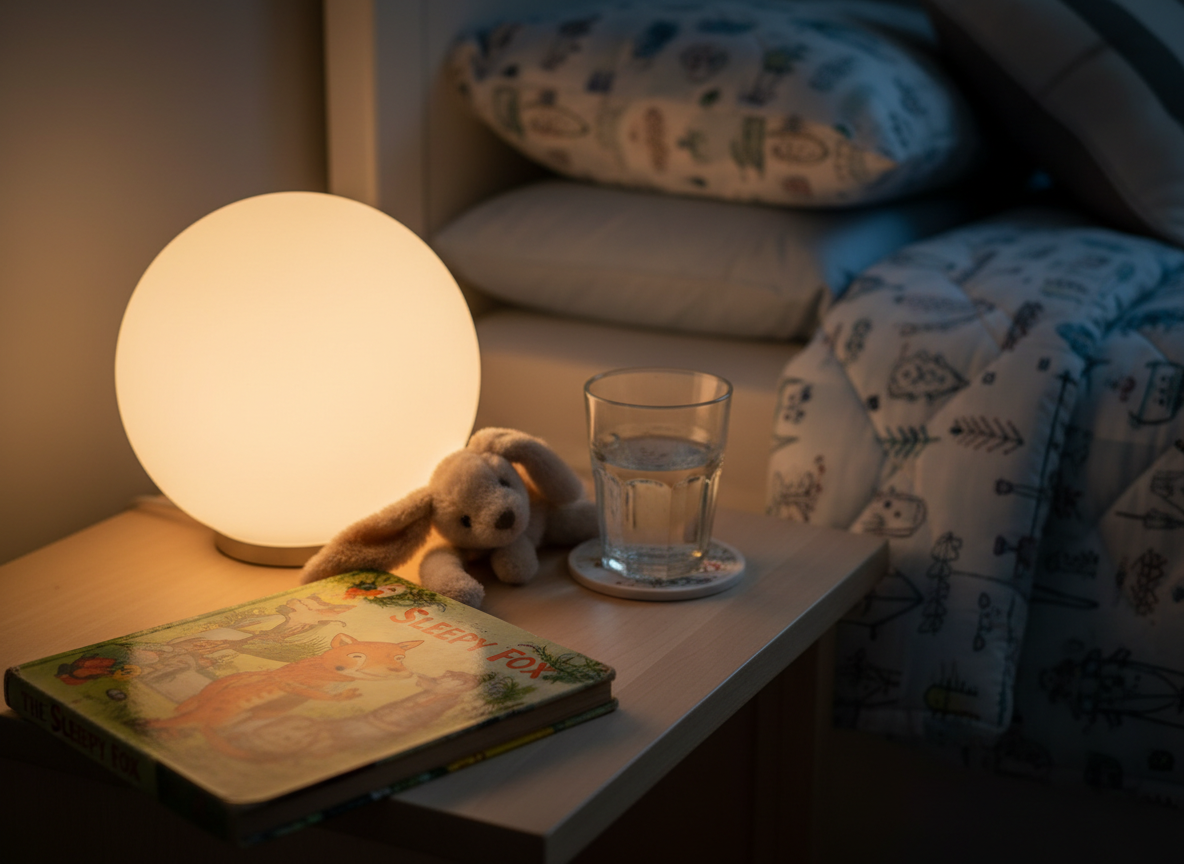 Child's bedtime reading routine