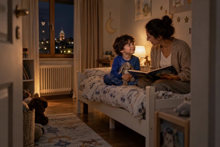 Çocuğum karanlıktan korkuyor: kâbus, gece terörü ve güven veren bir akşam