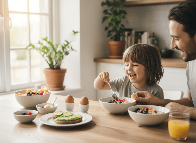 Gesundes Frühstück für Kinder: einfache Familienideen