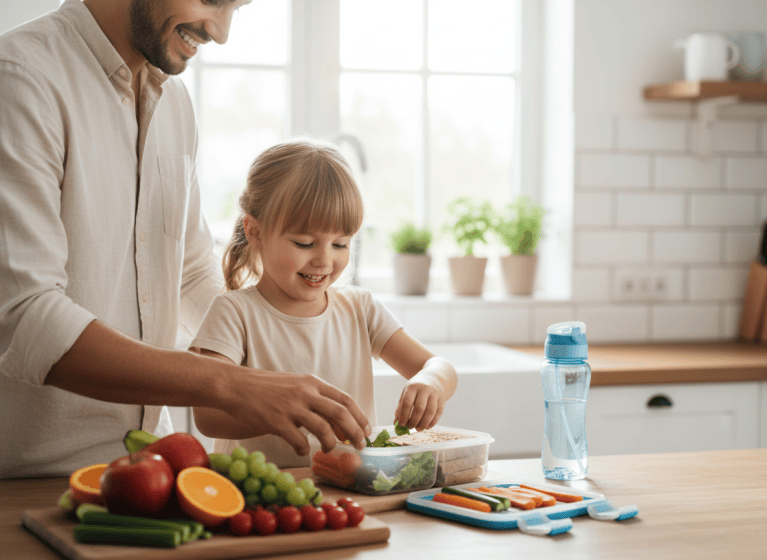 Eine ausgewogene Brotdose für Kinder packen