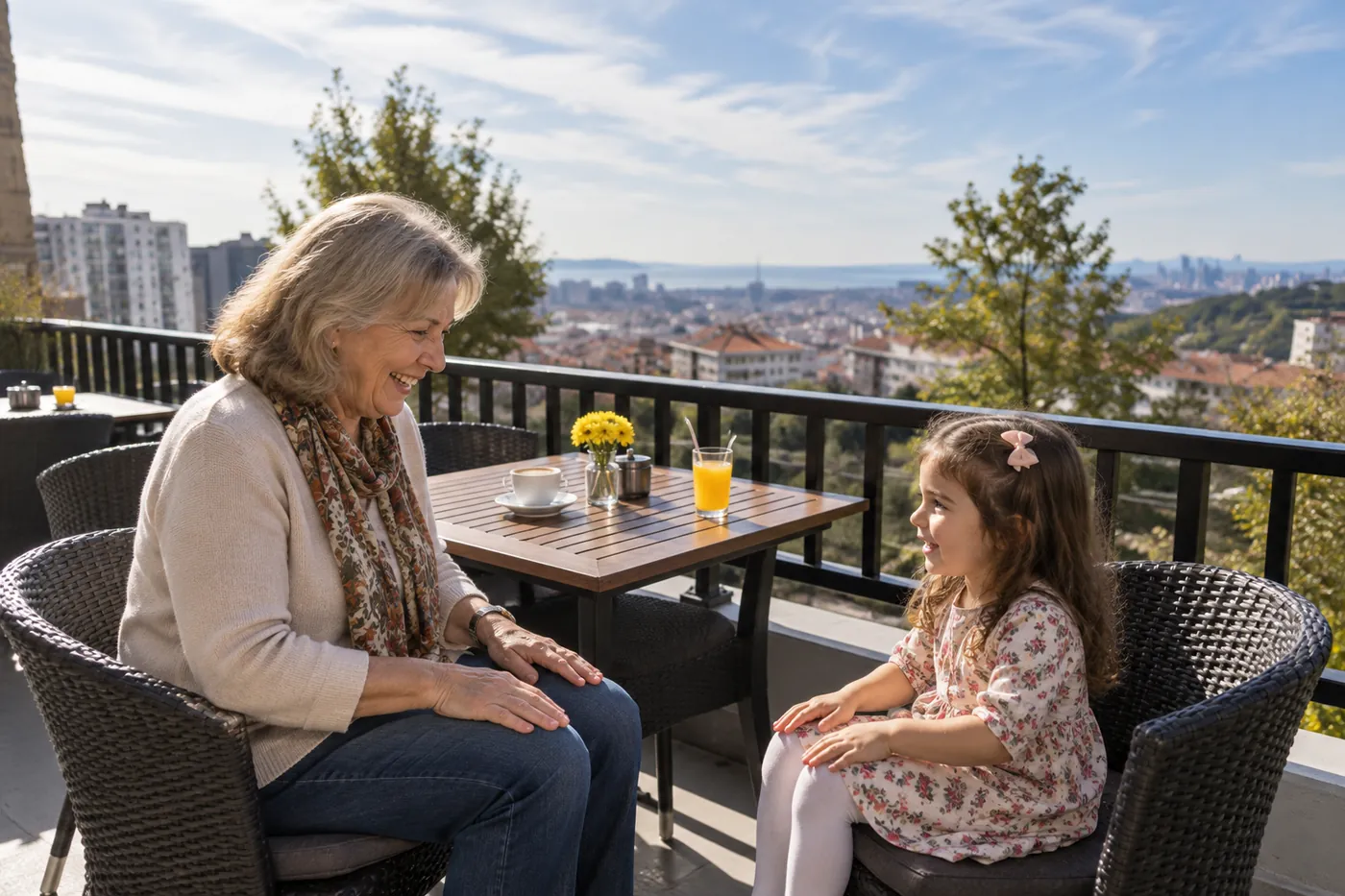 Un moment musical en famille dans un décor inspiré du café Filifu